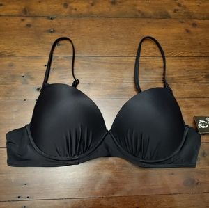 Entourage black underwire bikini swim top